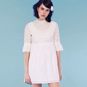 Dahlia London ASOS Cleo White Floral Lace Vintage Wedding Dress Size Medium NWT